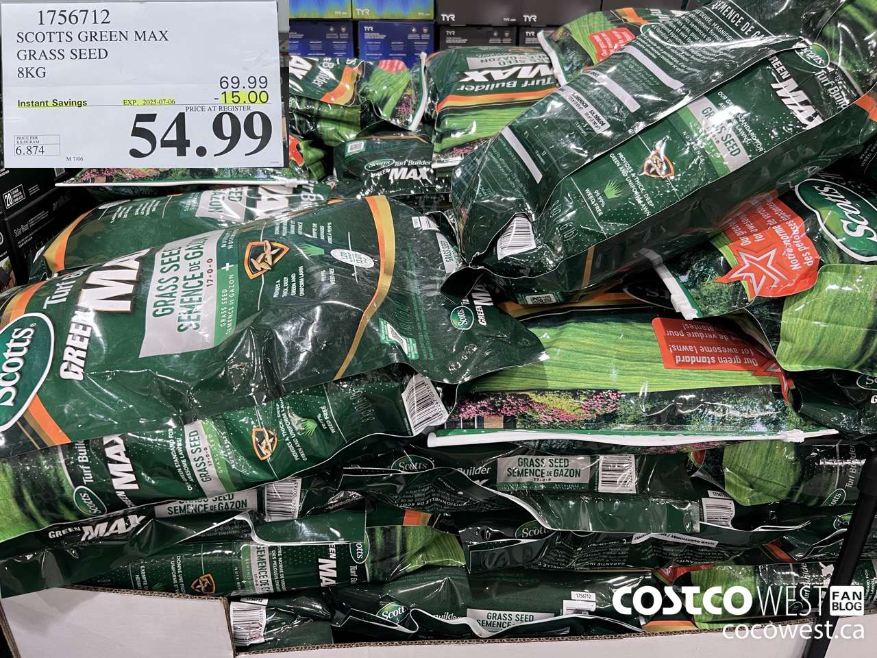 1756712 SCOTTS GREEN MAX GRASS SEED 8KG ($15.00 INSTANT SAVINGS EXPIRES ON 2025-07-06) $54.99