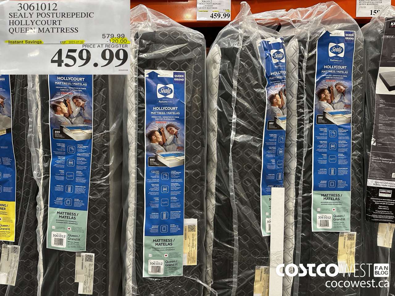 3061012 SEALY POSTUREPEDIC HOLLYCOURT QUEEN MATTRESS ($120.00 INSTANT SAVINGS EXPIRES ON 2025-07-20) $459.99