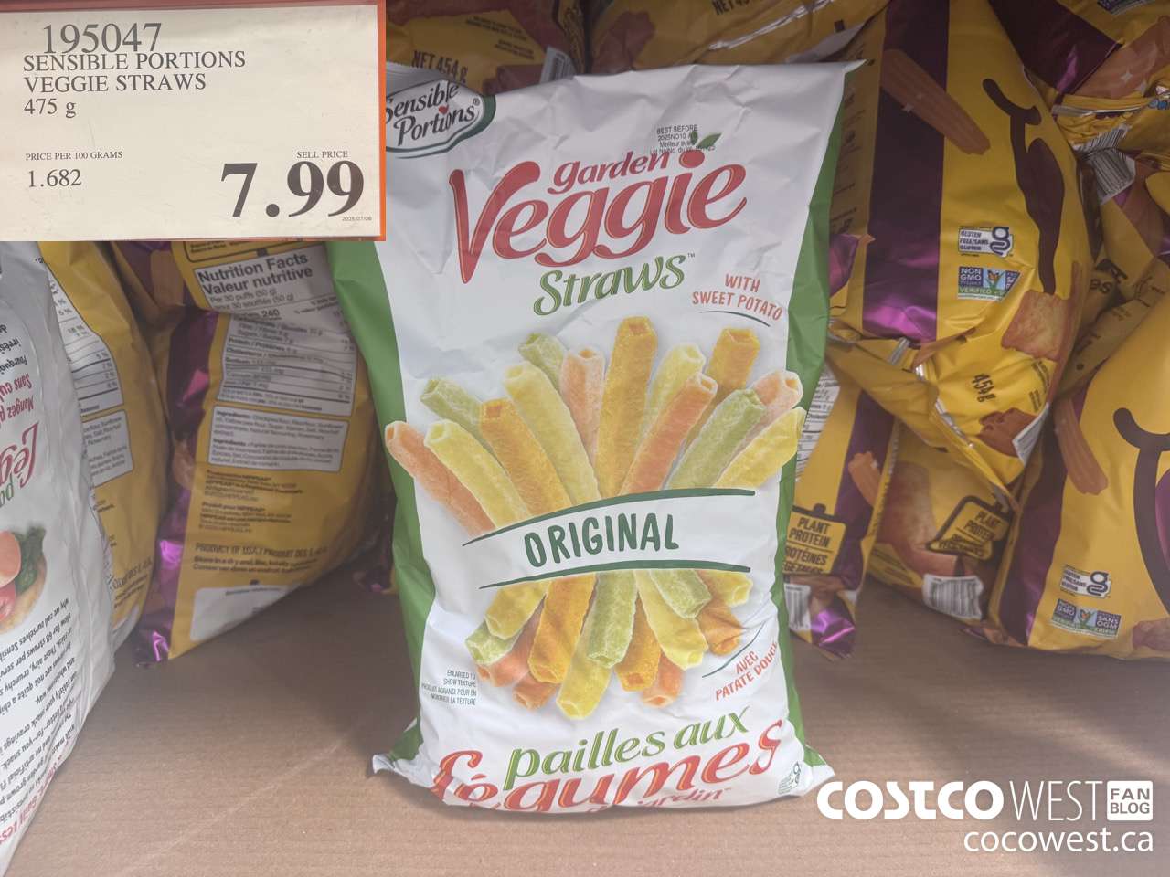 195047 SENSIBLE PORTIONS VEGGIE STRAWS 475 g $7.99