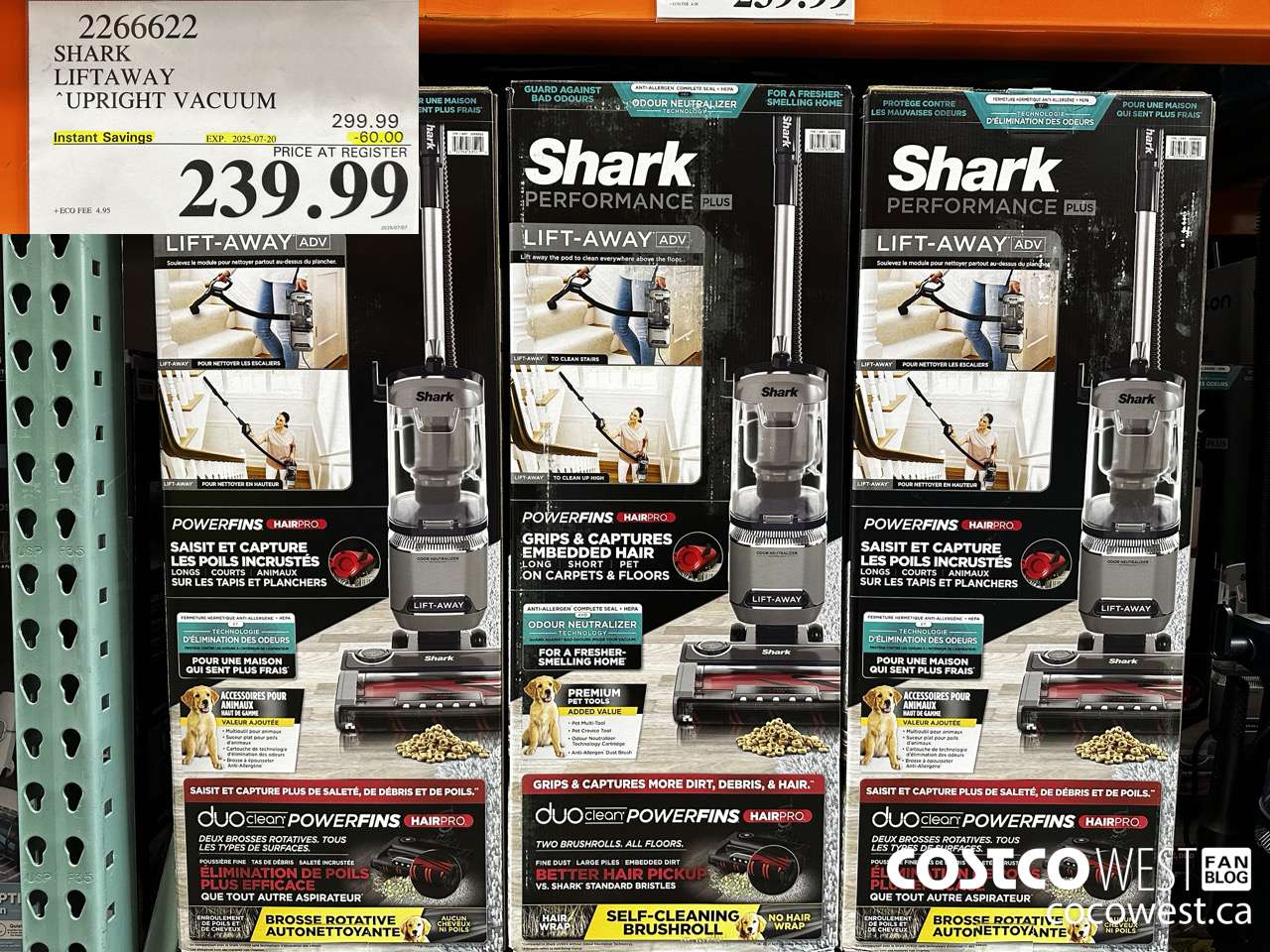 2266622 SHARK PERFORMANCE PLUS UPRIGHT VACUUM WITH ODOR NEUTRALIZER TECH ($60.00 INSTANT SAVINGS EXPIRES ON 2025-07-20) $239.99
