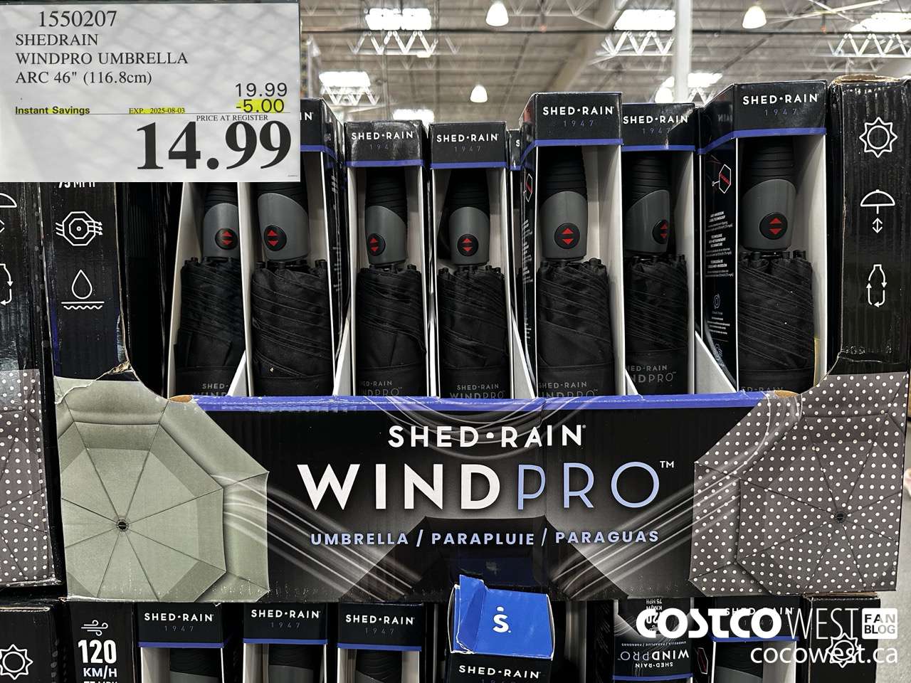 1550207 SHEDRAIN WINDPRO UMBRELLA ARC 46