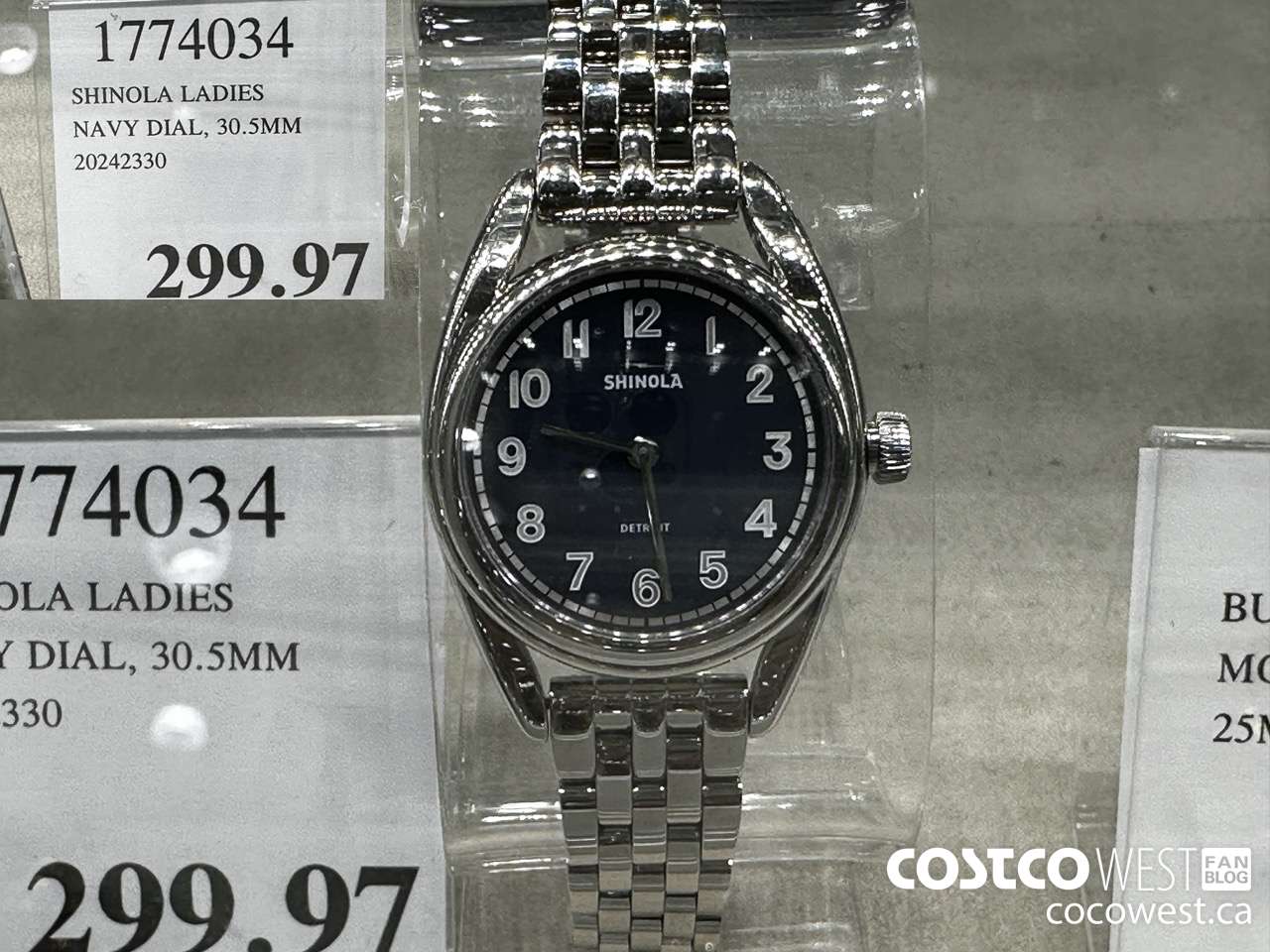 1774034 SHINOLA LADIES NAVY DIAL 30.5 MM 20242330 $299.97