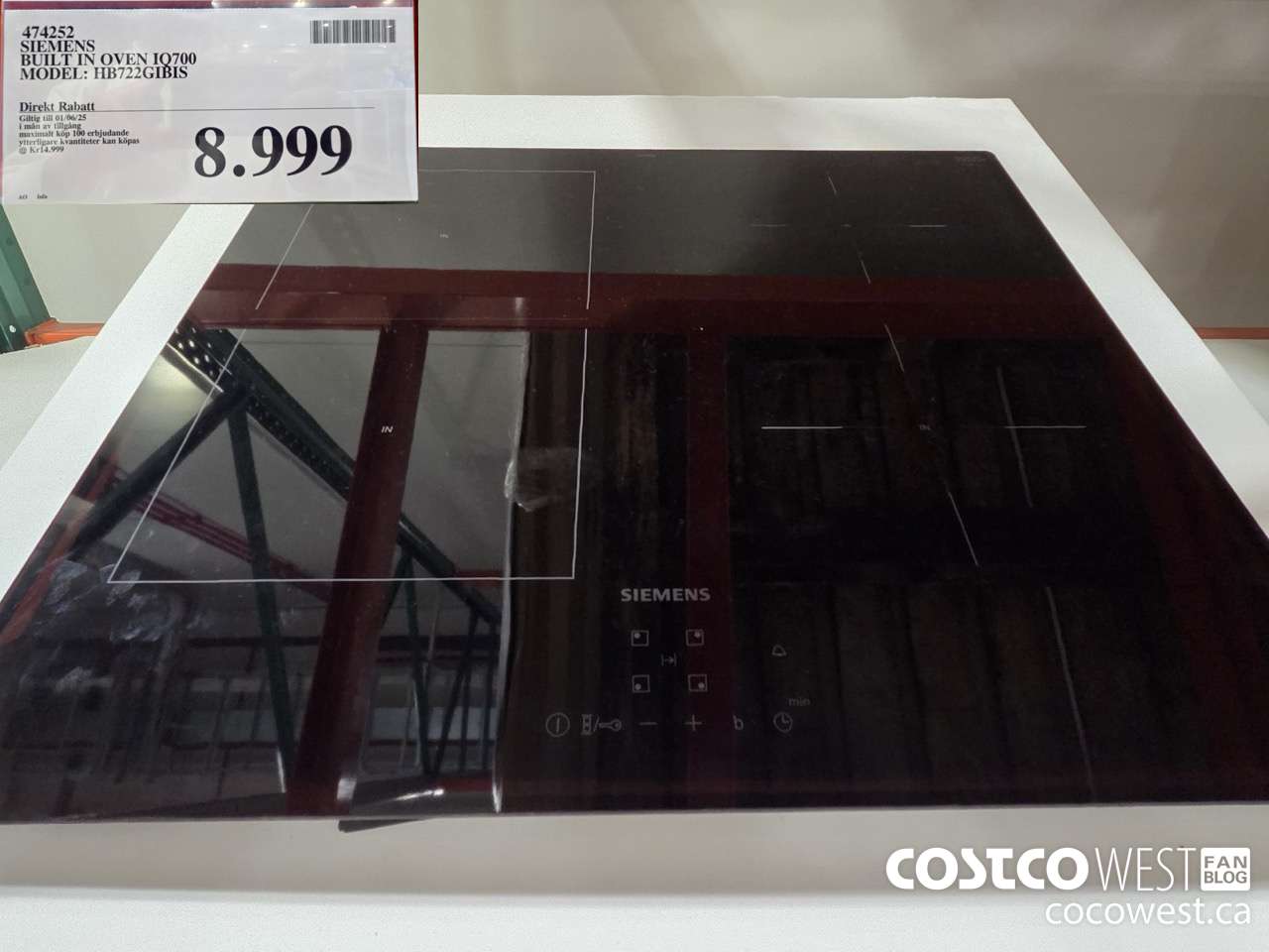 474252 SIEMENS BUILT IN OVEN IQ700 MODEL HB722GIBIS (EXPIRES ON 2024-06-01) $8999.00