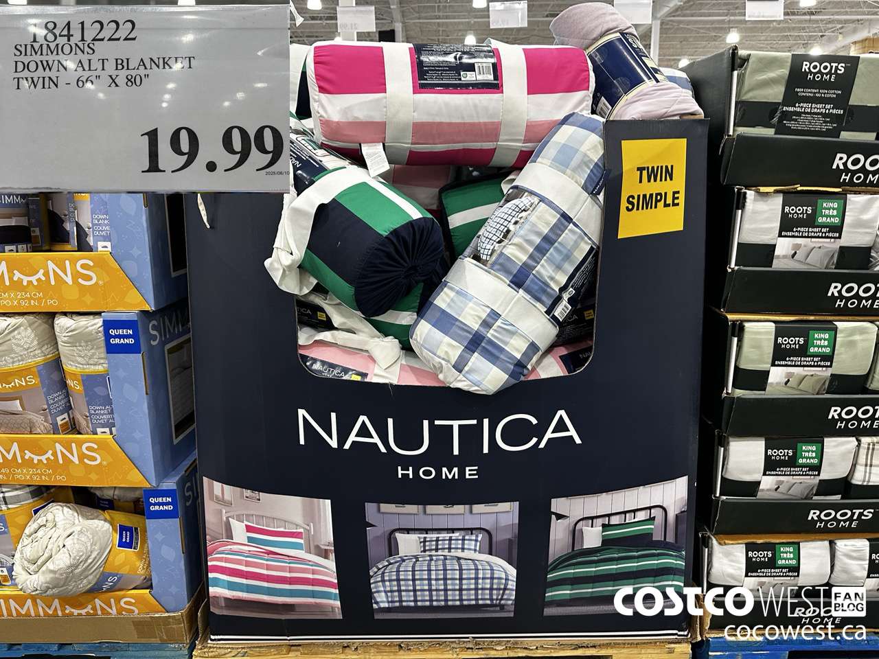 1841222 SIMMONS DOWN ALT BLANKET TWIN 66