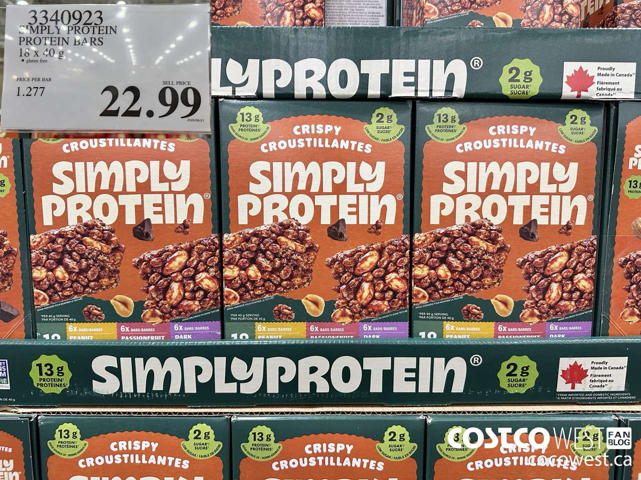 3340923 SIMPLY PROTEIN PROTEIN BARS 18 X 40G $22.99