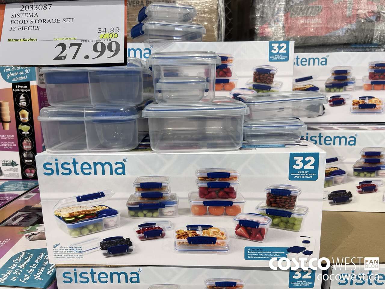 2033087 SISTEMA FOOD STORAGE SET 32 PIECES ($7.00 INSTANT SAVINGS EXPIRES ON 2025-07-13) $27.99