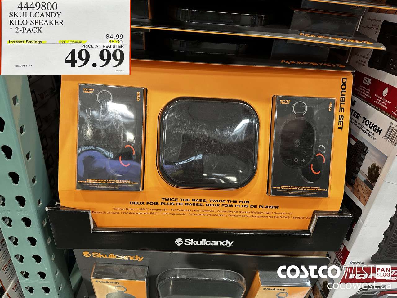 4449800 SKULLCANDY KILO SPEAKER 2-PACK ($35.00 INSTANT SAVINGS EXPIRES ON 2025-08-04) $49.99