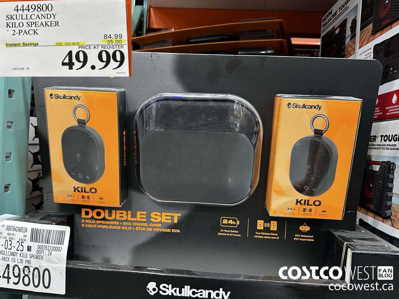 4449800 SKULLCANDY KILO SPEAKER 2-PACK ($35.00 INSTANT SAVINGS EXPIRES ON 2025-08-04) $49.99