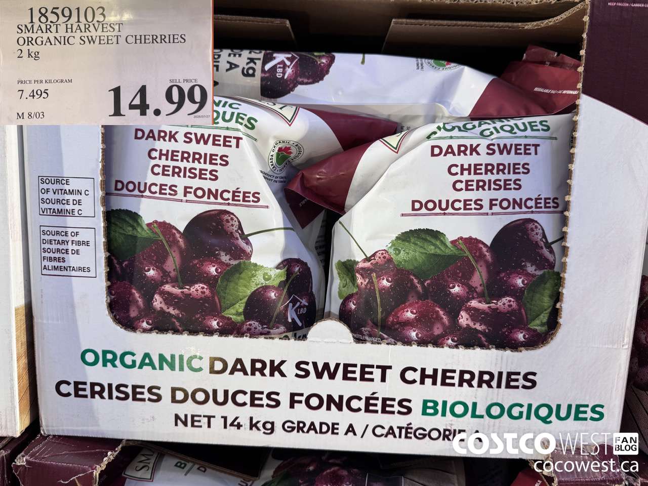 1859103 SMART HARVEST ORGANIC SWEET CHERRIES 2 KG $14.99