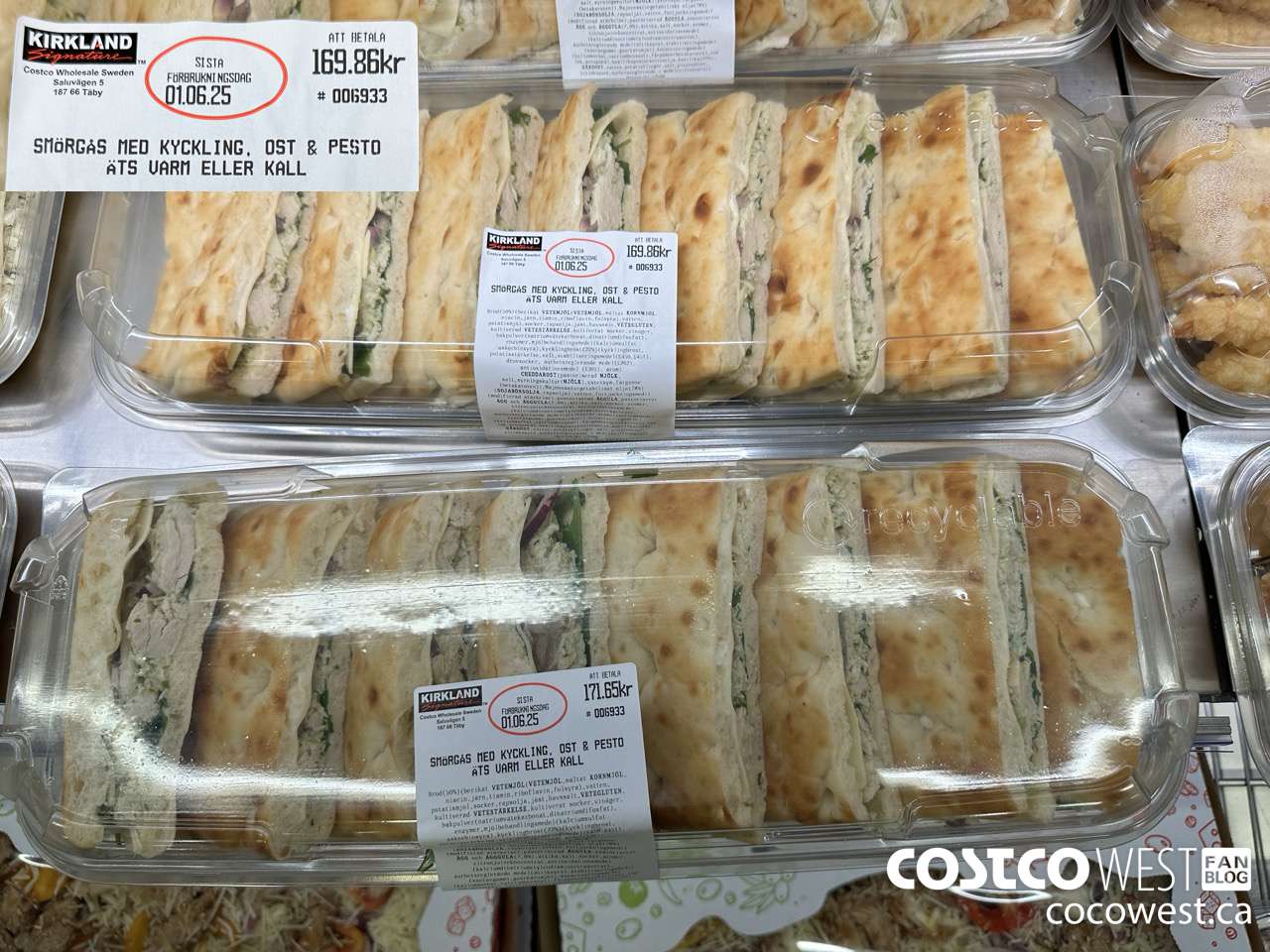 006933 SMORGAS MED KYCKLING OST & PESTO AST VARM ELLER KALL $169.86