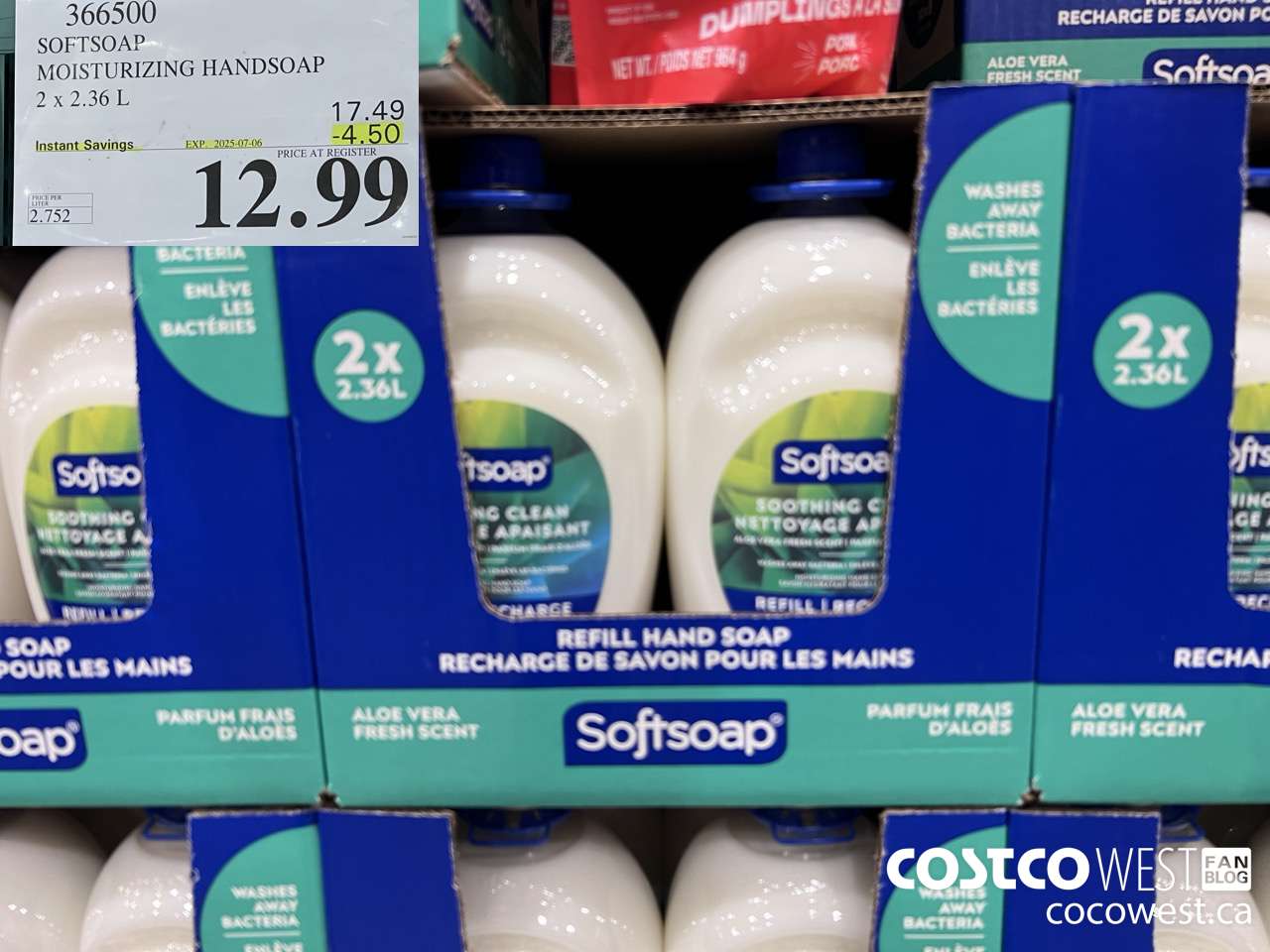 366500 SOFTSOAP HANDSOAP WITH ALOE 2 X 2.36L ($4.50 INSTANT SAVINGS EXPIRES ON 2025-07-06) $12.99