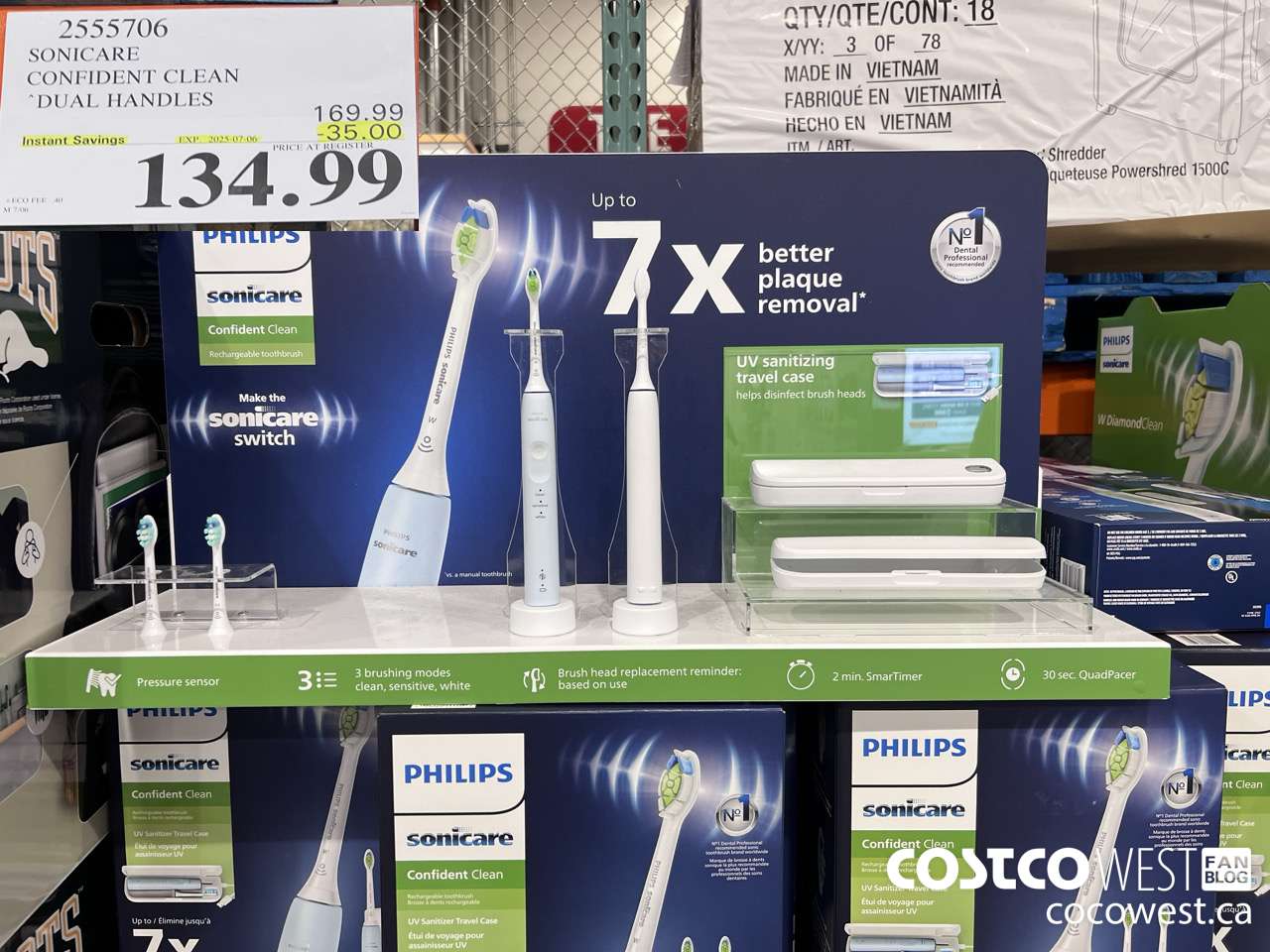 2555706 SONICARE CONFIDENT CLEAN DUAL HANDLES ($35.00 INSTANT SAVINGS EXPIRES ON 2025-07-06) $134.99