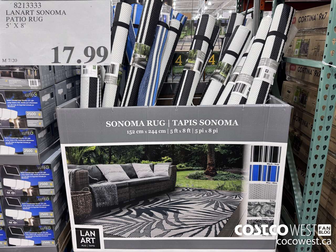 8213333 SONOMA PATIO RUG 5' X 8' $17.99