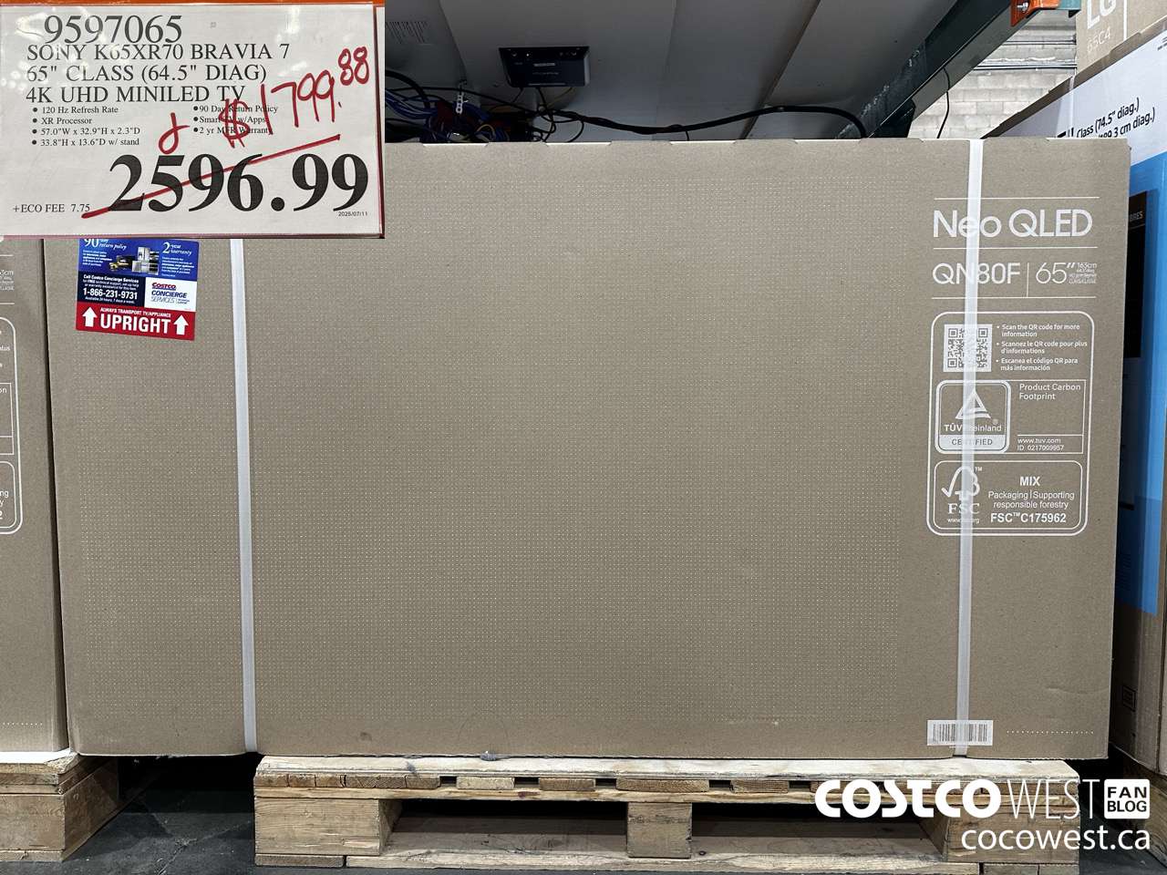 9597065 SONY K65XR70 BRAVIA 7 65