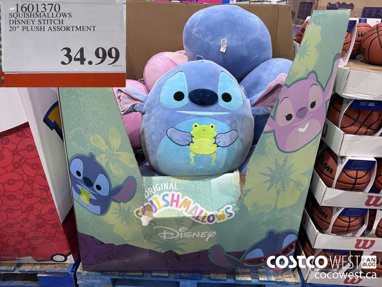 1601370 SQUISHMALLOWS DISNEY STITCH 20inch PLUSH  $34.99