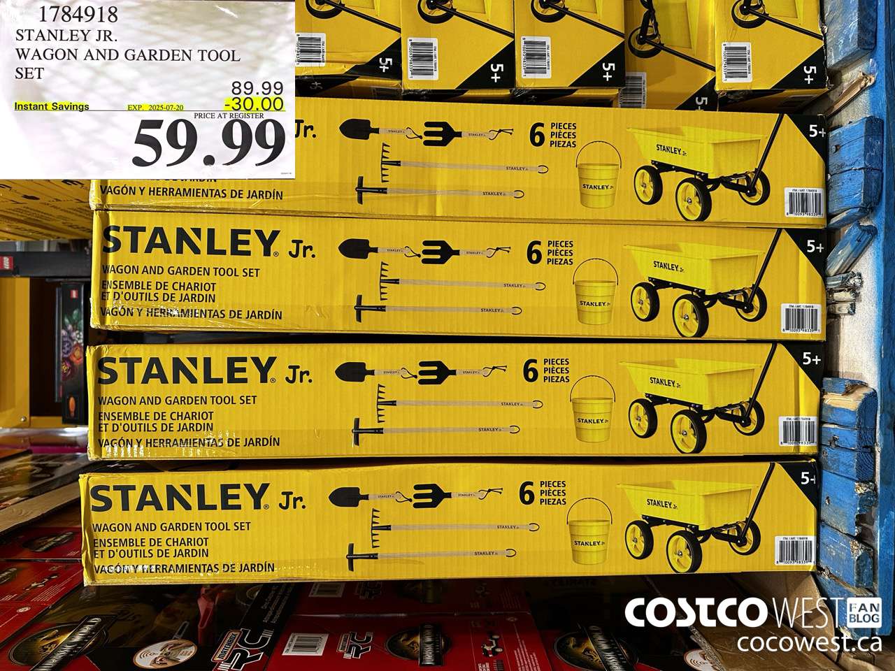 1784918 STANLEY JR. WAGON AND GARDEN TOOL SET ($30.00 INSTANT SAVINGS EXPIRES ON 2025-07-20) $59.99