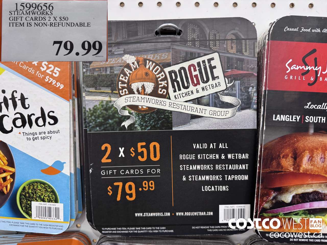 1599656 STEAMWORKS GIFT CARDS 2 x $50  $79.99