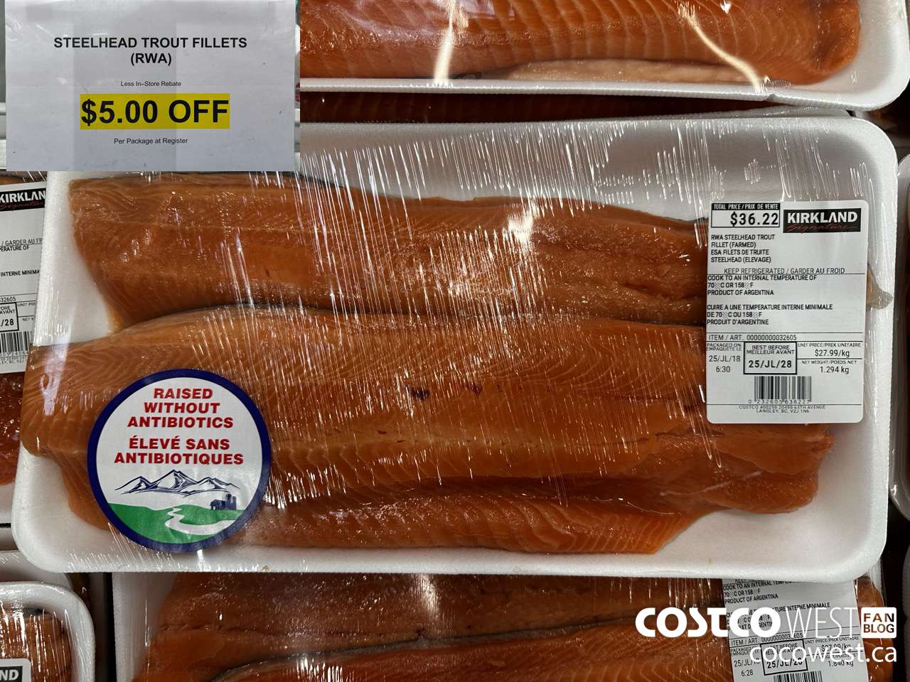 32605 STEELHEAD TROUT FILLETS ($5.00 INSTANT SAVINGS)
