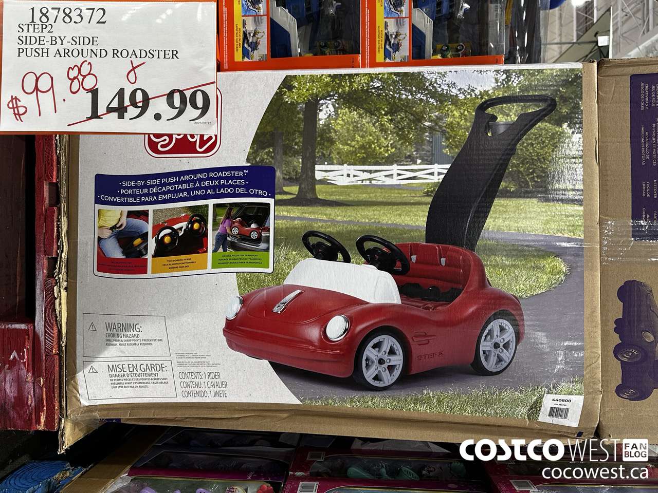 1878372 STEP2 SIDE-BY-SIDE PUSH AROUND ROADSTER $99.88