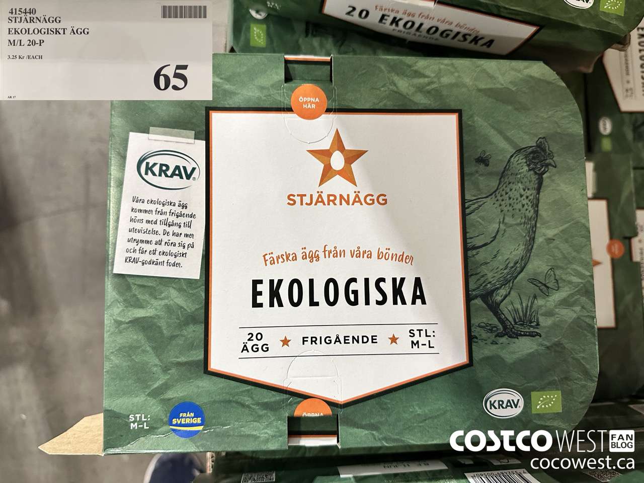 415440 STJARNAGG EKOLOGISKT AGG M/L 20-P $65.00