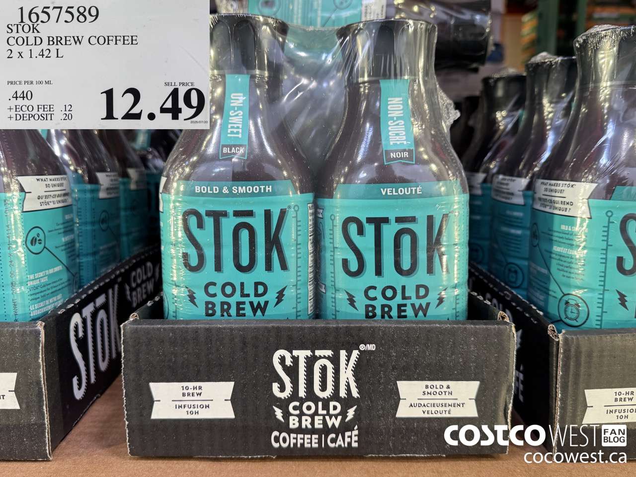 1657589 STOK COLD BREW COFFEE 2 X 1.42 L $12.49