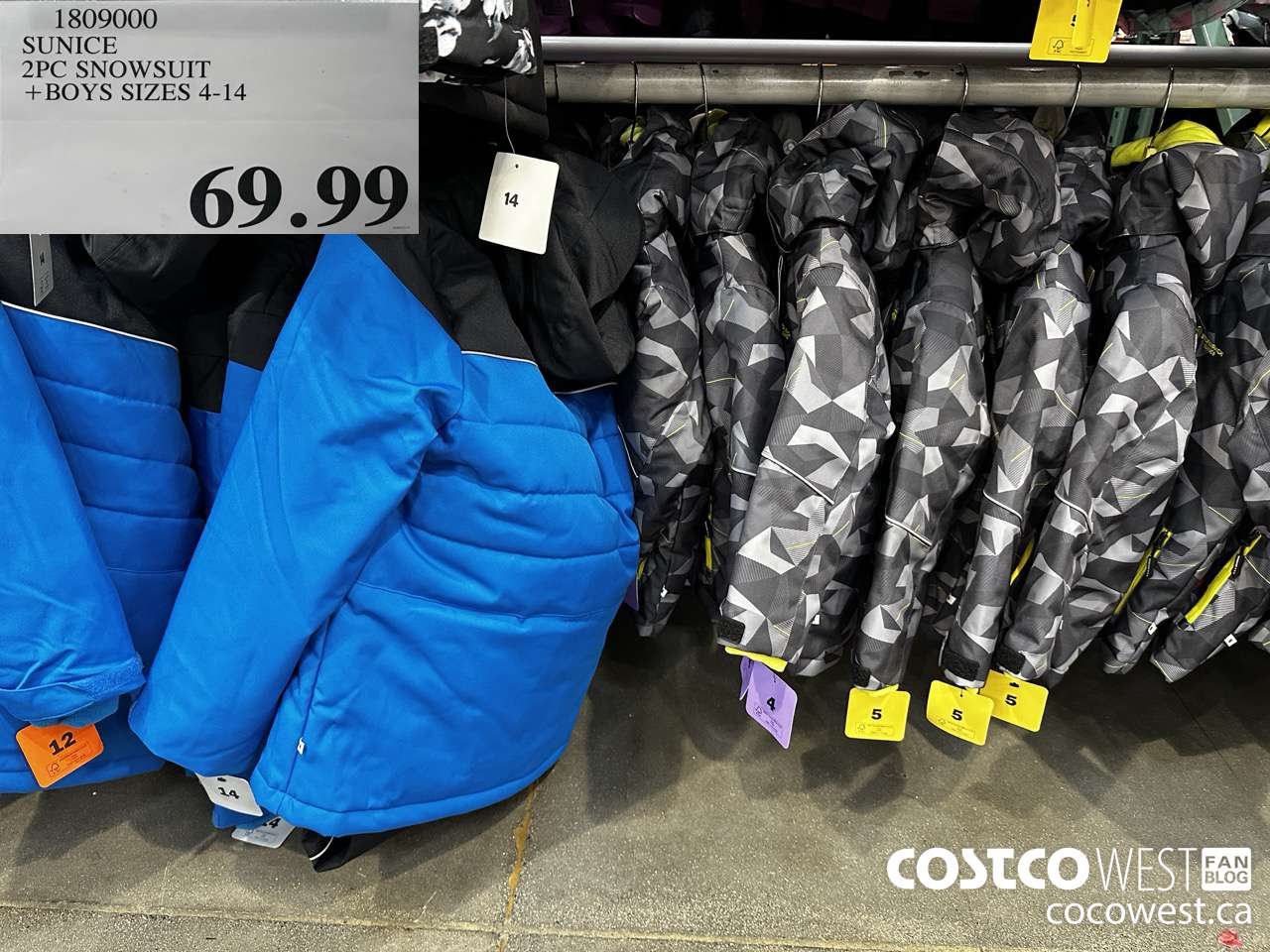 1809000 SUNICE 2PC SNOWSUIT BOYS SIZES 4-14 $69.99