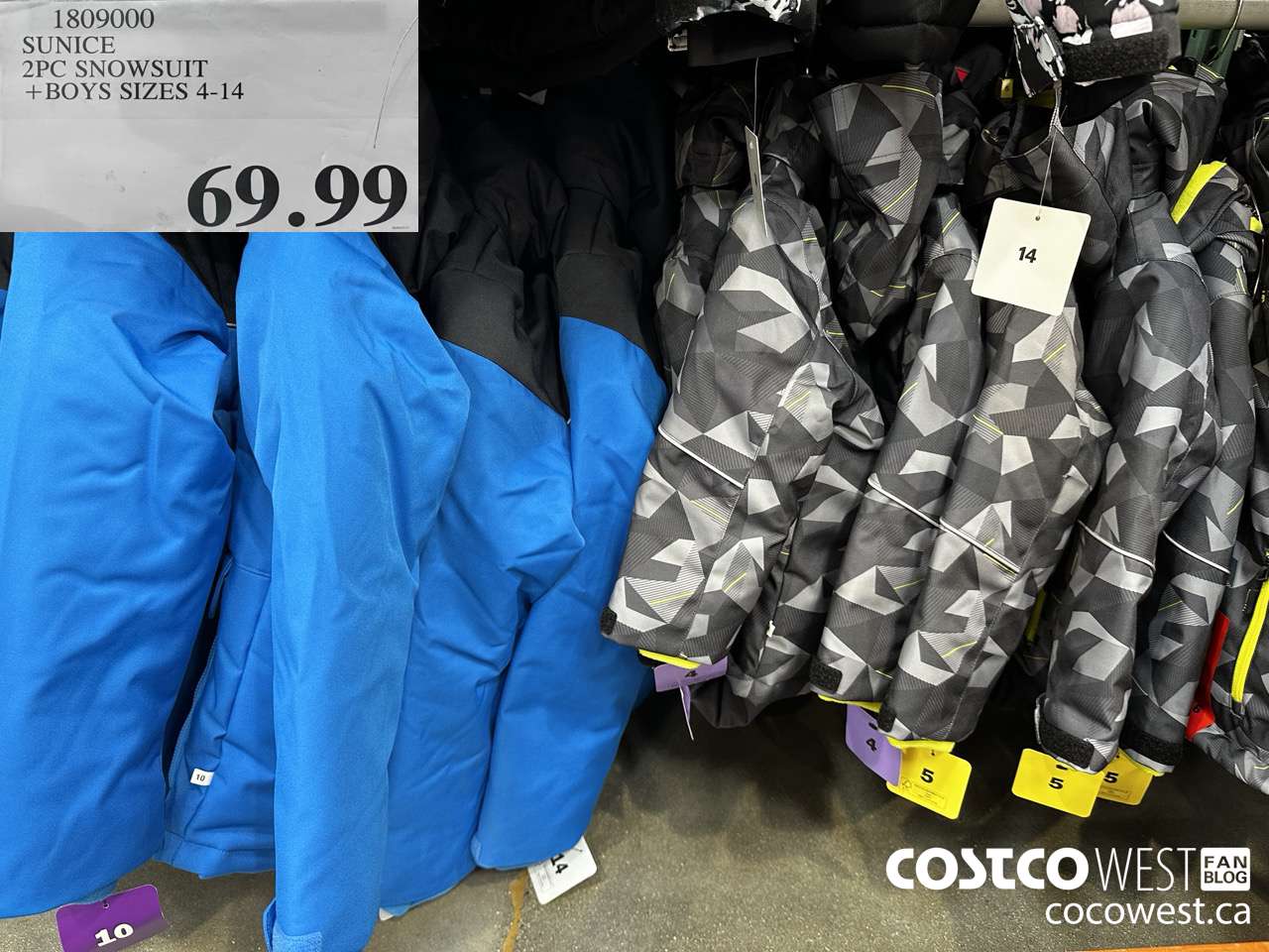 1809000 SUNICE 2PC SNOWSUIT BOYS SIZES 4-14 $69.99