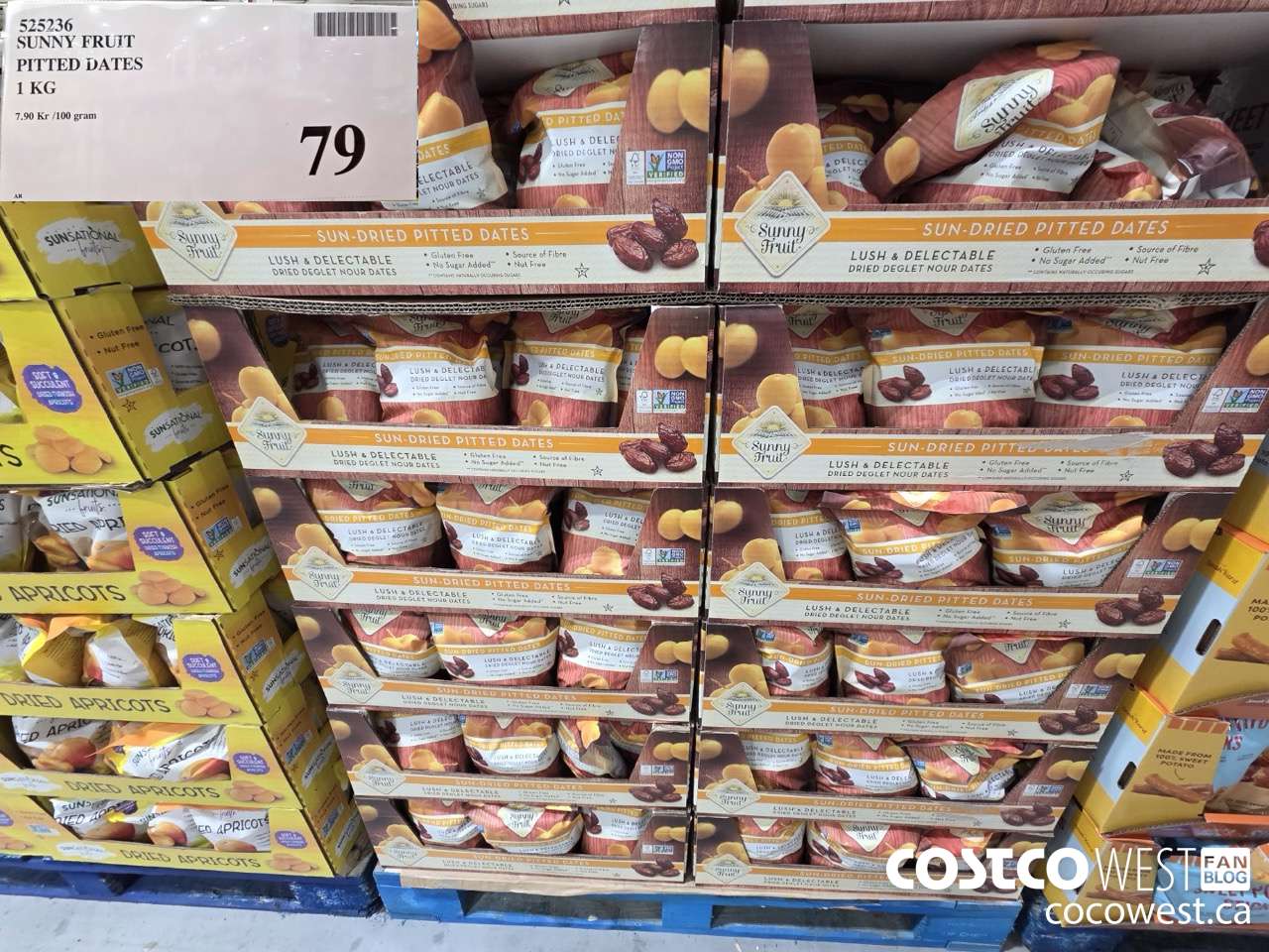 525236 SUNNY FRUIT PITTED DATES 1KG $79.00