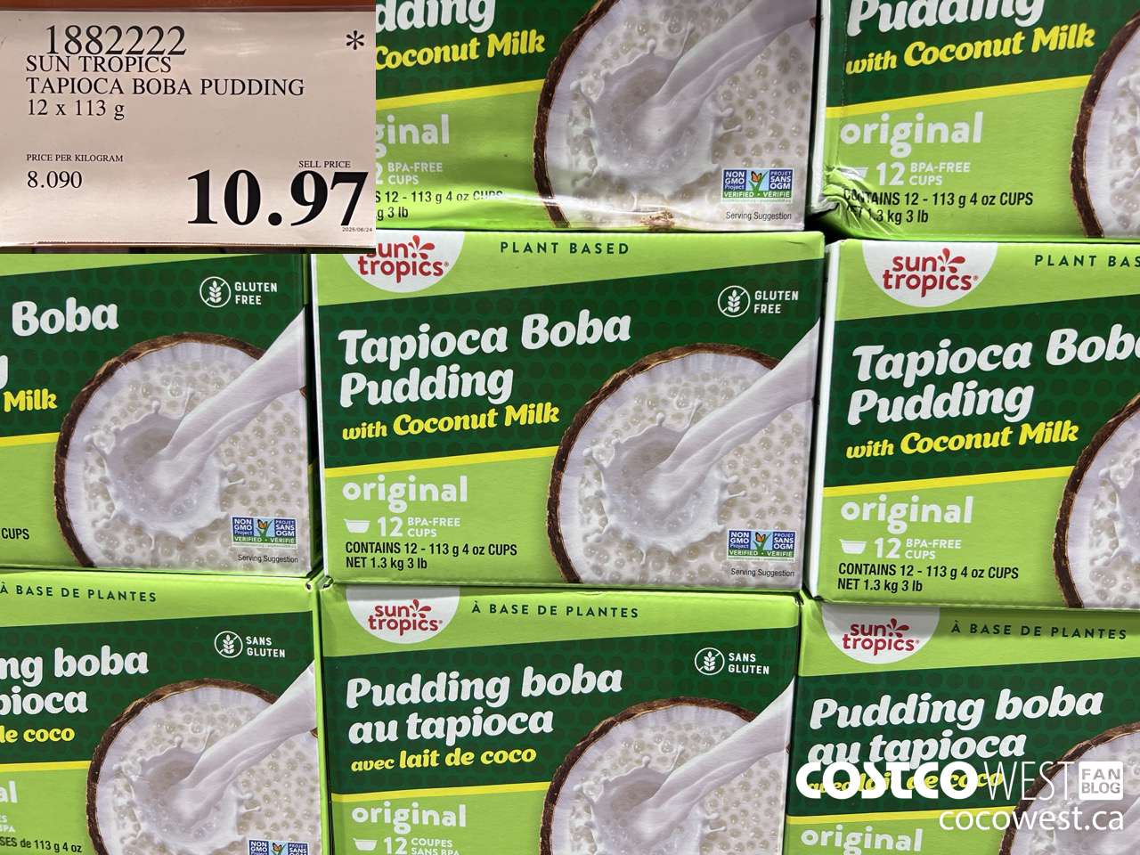 1882222 SUN TROPICS TAPICOCA BOBA PUDDING 12X113G $10.97