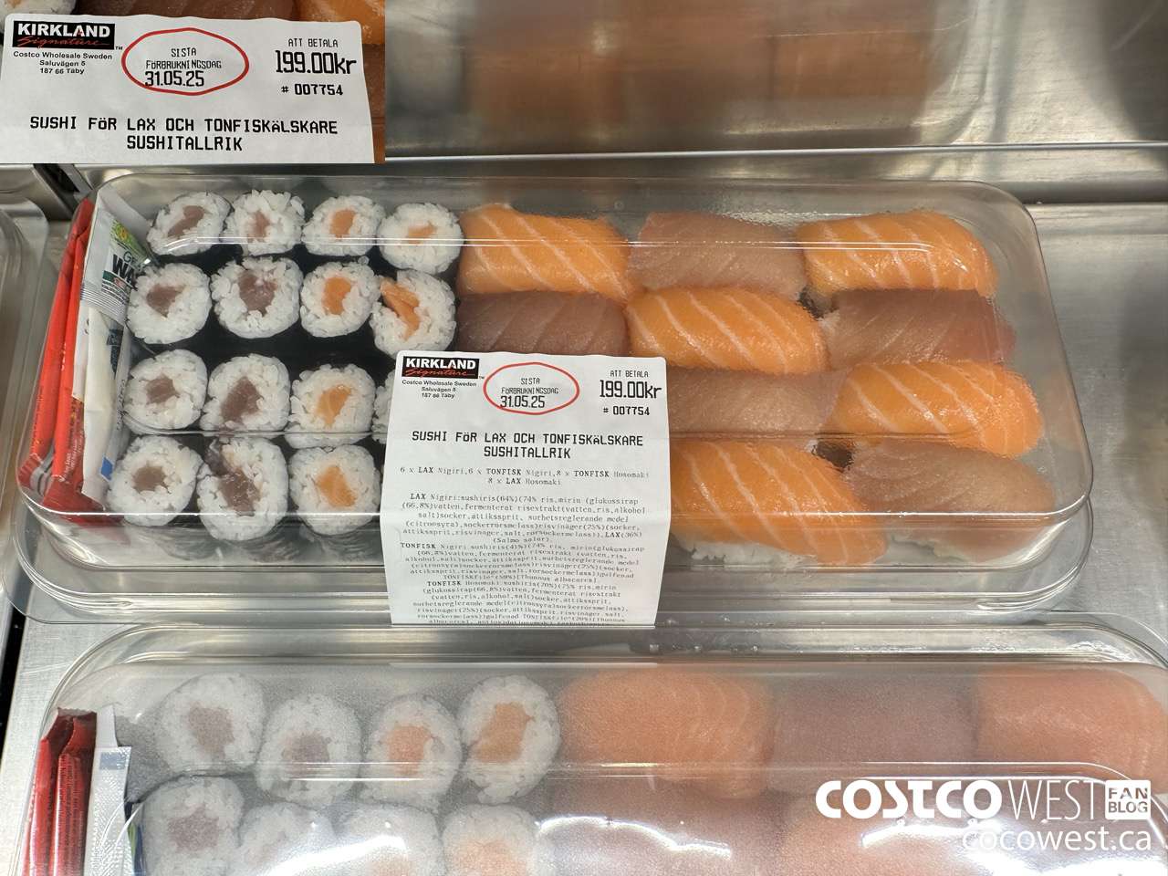 007754 SUSHI FOR LAX OCH TONFISKALSKARE SUSHITALLRIK $199.00