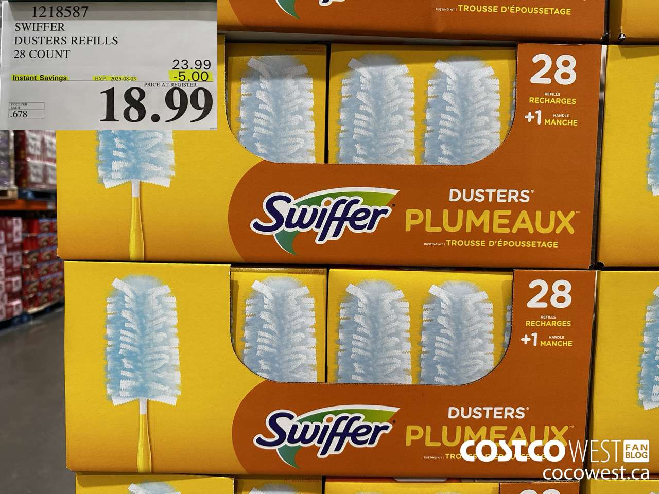 1218587 SWIFFER DUSTERS REFILLS 28 COUNT ($5.00 INSTANT SAVINGS EXPIRES ON 2025-08-03) $18.99