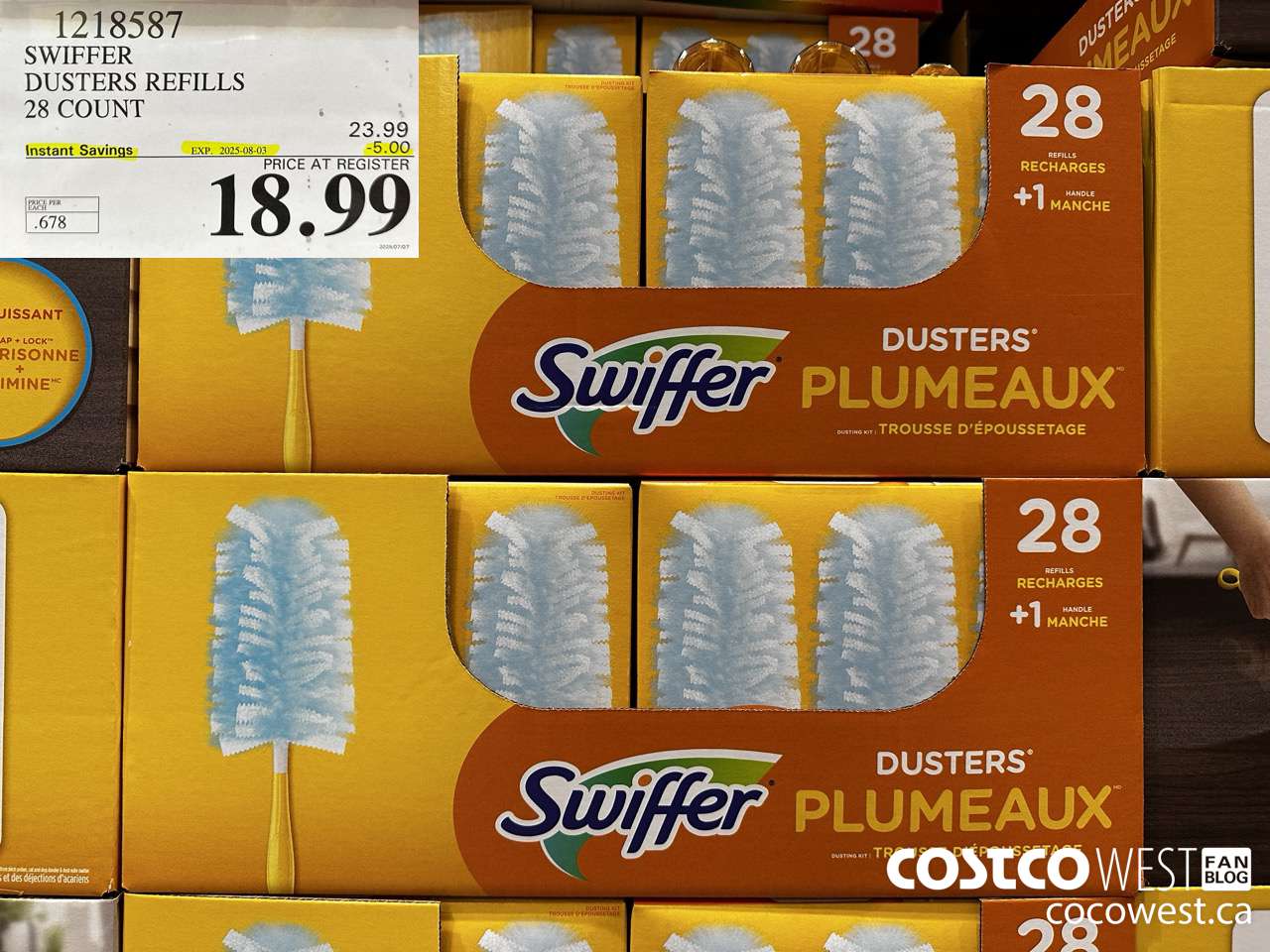 1218587 SWIFFER DUSTERS REFILLS 28 COUNT ($5.00 INSTANT SAVINGS EXPIRES ON 2025-08-03) $18.99