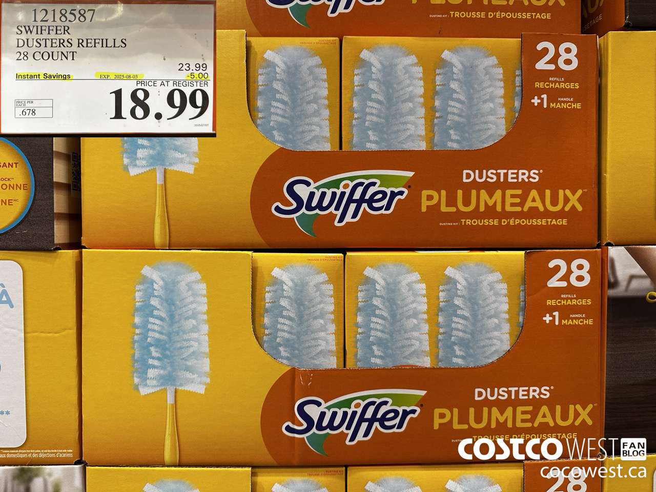 1218587 SWIFFER DUSTERS REFILLS 28 COUNT ($5.00 INSTANT SAVINGS EXPIRES ON 2025-08-03) $18.99