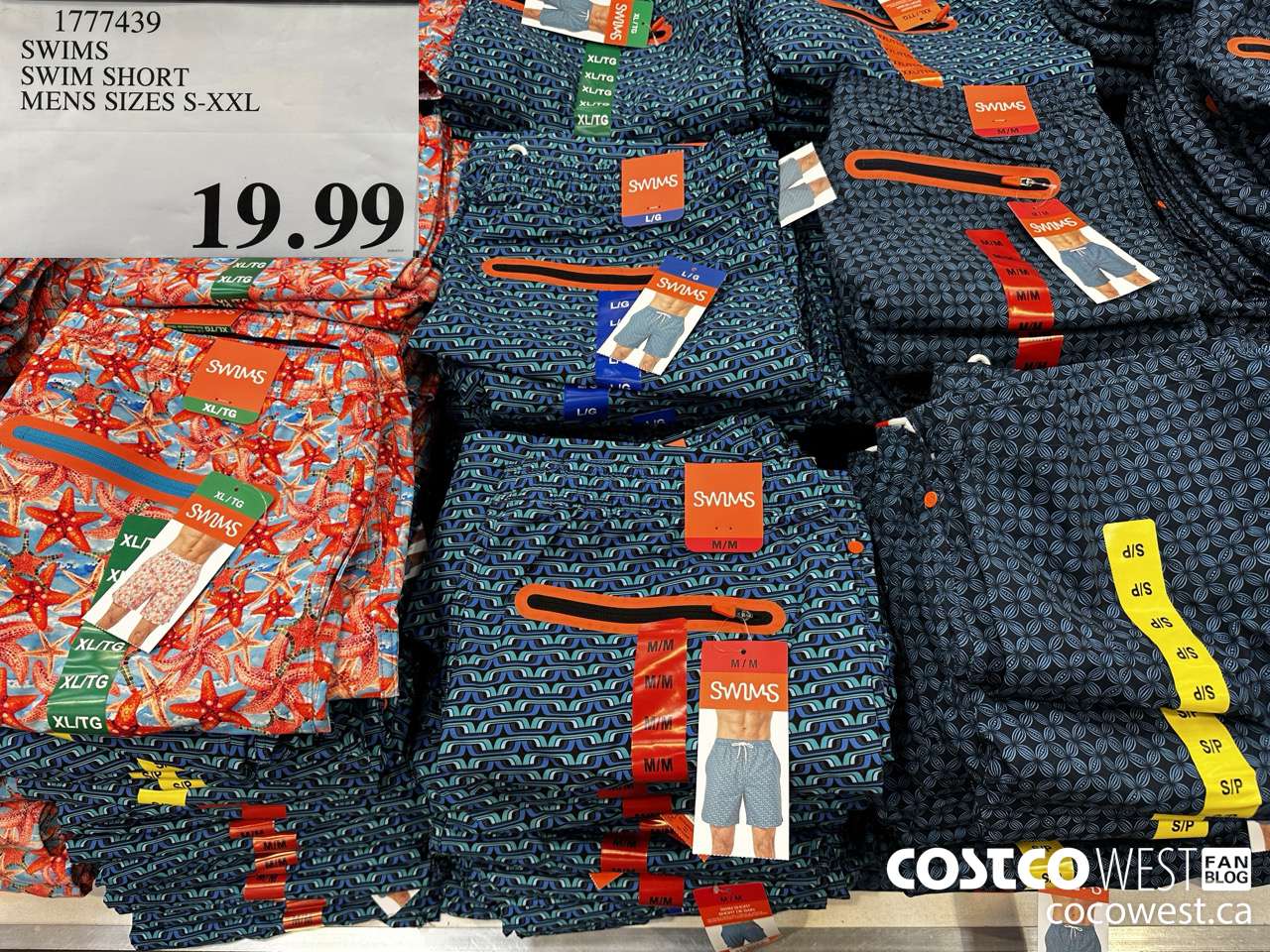 1777439 SWIMS SWIM SHORT MENS SIZES S-XXL $19.99