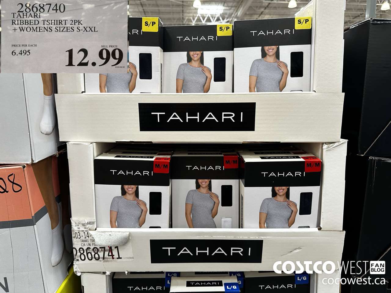 2868740 TAHARI RIBBED T-SHIRT 2PK LADIES SIZES S-XXL $12.99