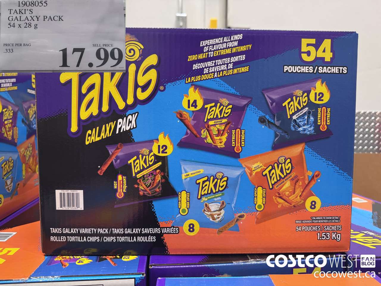 1908055 TAKI'S GALAXY PACK 54 X 28G $17.99