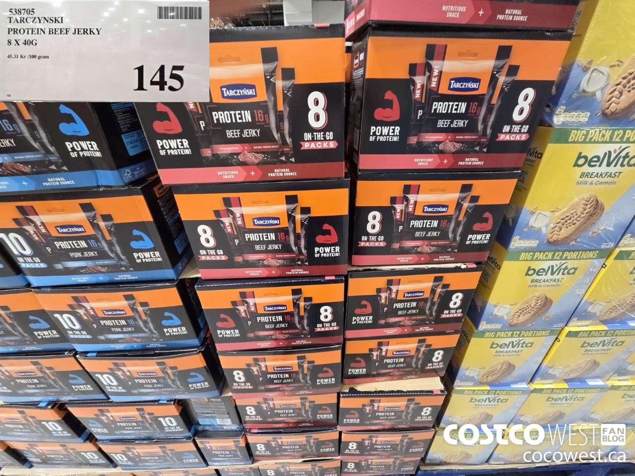 538705 TARCZYNSKI PROTEIN BEEF JERKY 8 X 40G $145.00