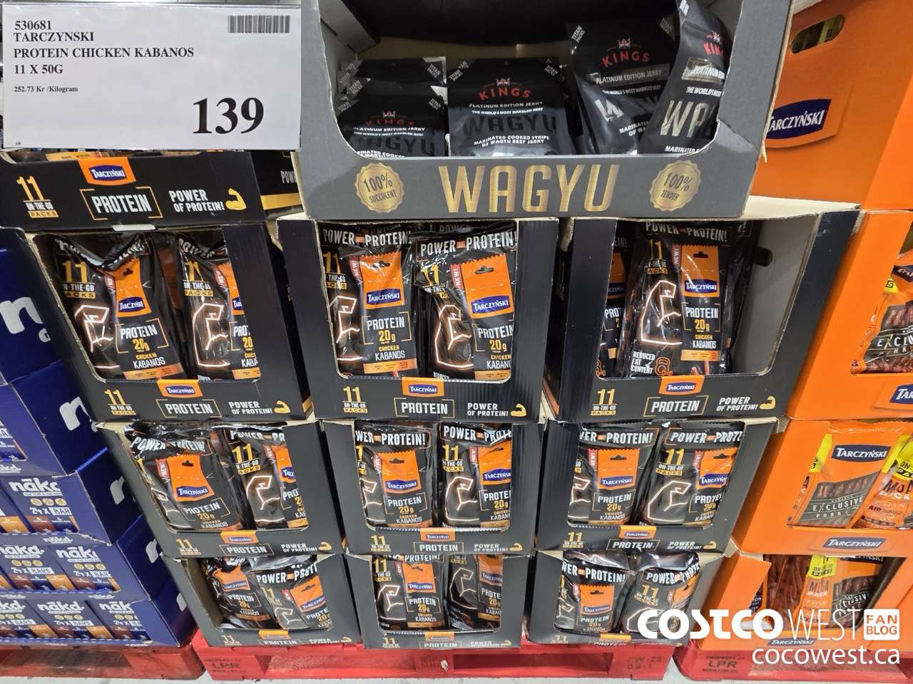 530681 TARCZYNSKI PROTEIN CHICKEN KABANOS 11 X 50G $139.00