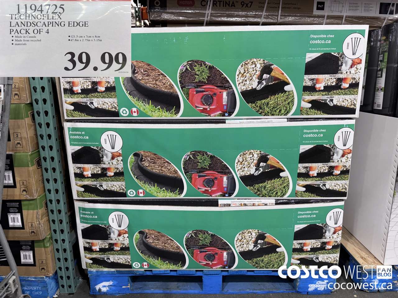 1194725 TECHNOFLEX LANDSCAPING EDGE PACK OF 4 $39.99