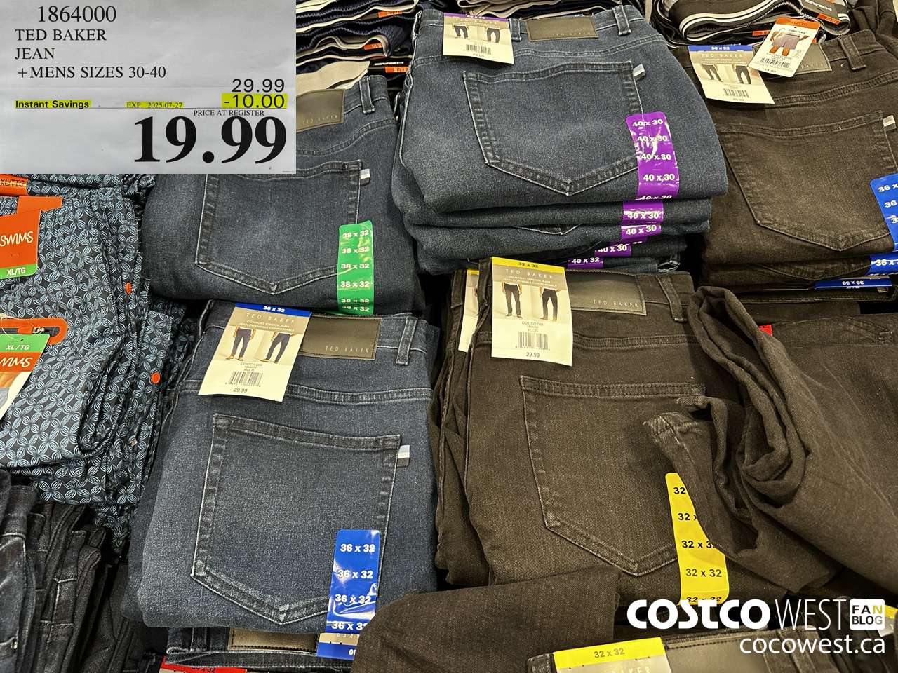 1864000 TED BAKER JEAN MENS SIZES 30-40 ($10.00 INSTANT SAVINGS EXPIRES ON 2025-07-27) $19.99