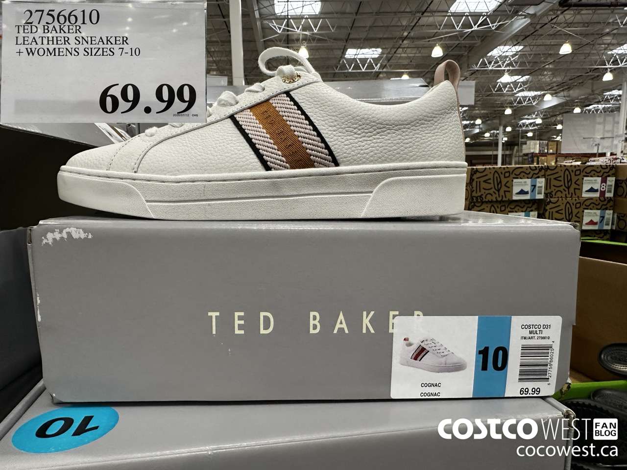 2756610 TED BAKER LEATHER SNEAKER WOMENS SIZES 7-10 $69.99