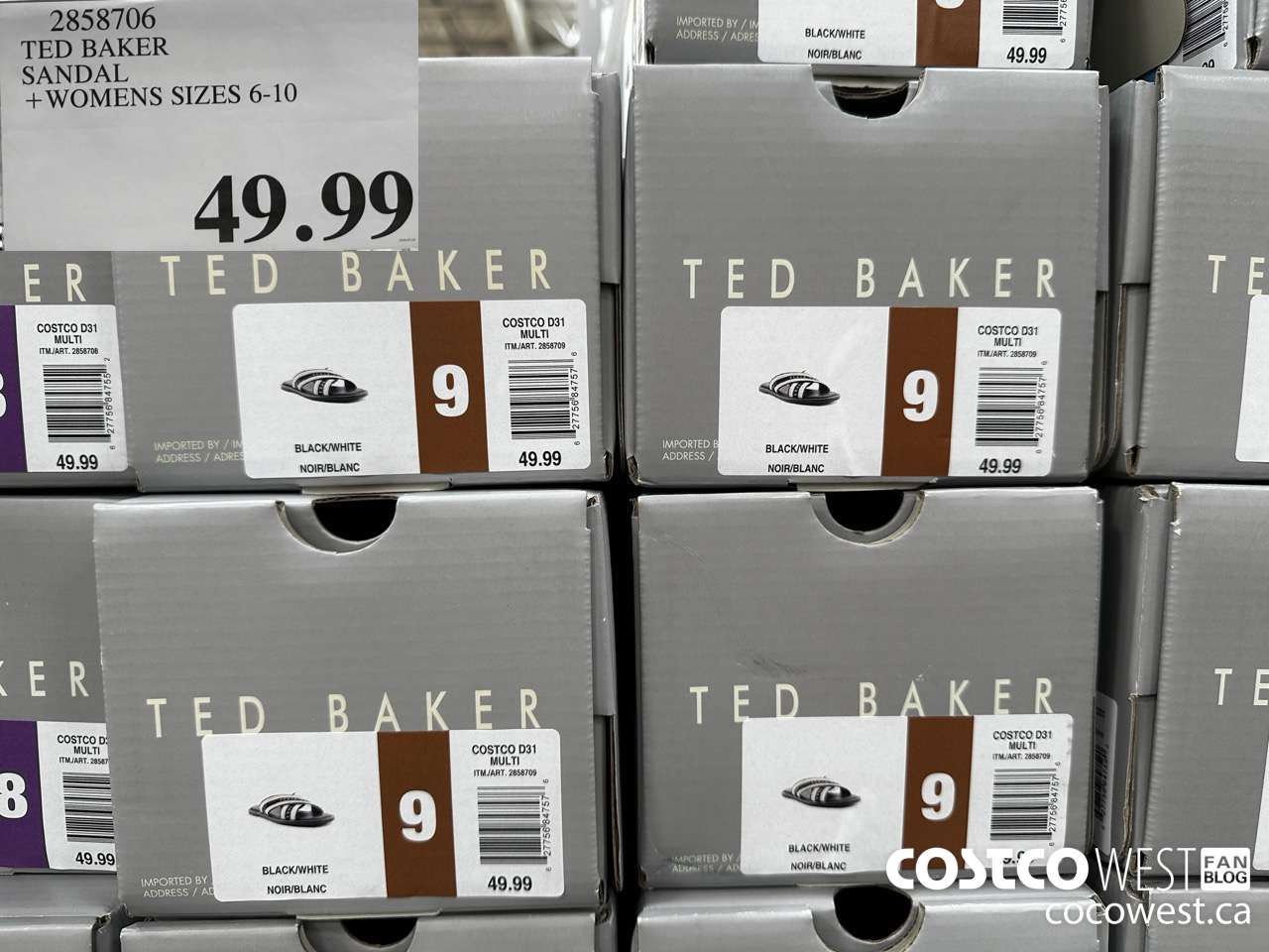 2858706 TED BAKER SANDAL WOMENS SIZES 6-10 $49.99