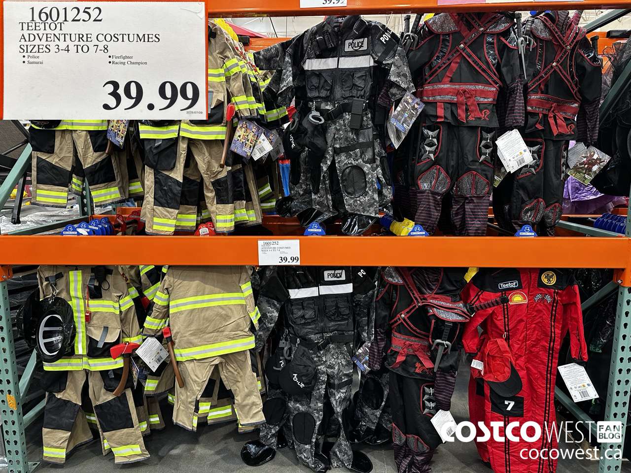 1601252 TEETOT ADVENTURE COSTUMES SIZES 3/4 TO 7/8 $39.99