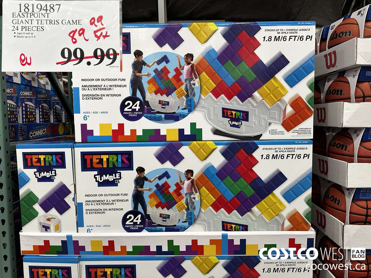 1819487 TETRIS TUMBLE XL GAME 1.8M / 6FT $89.99