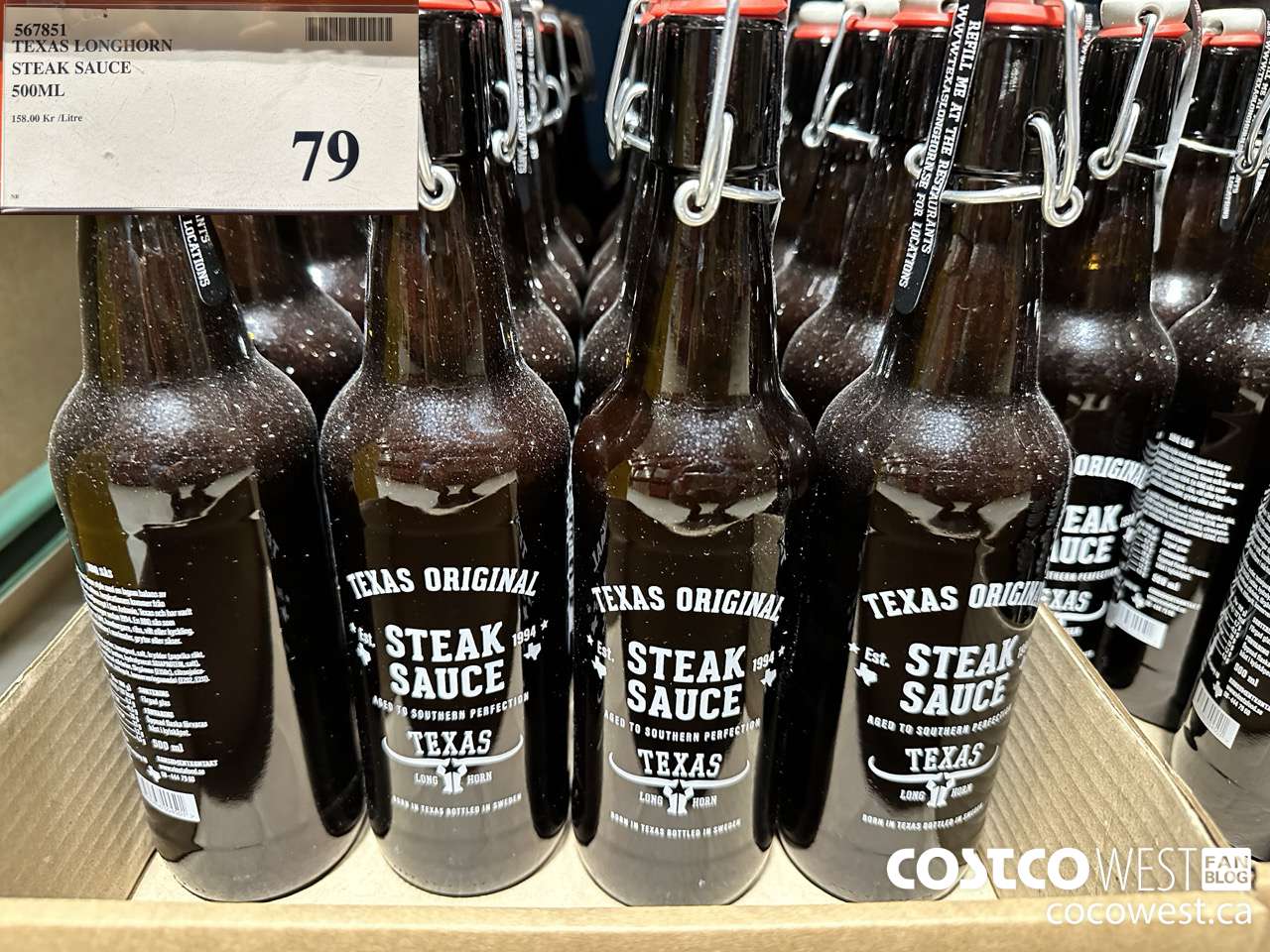 567851 TEXAS LONGHORN STEAK SAUCE 500ML $79.00