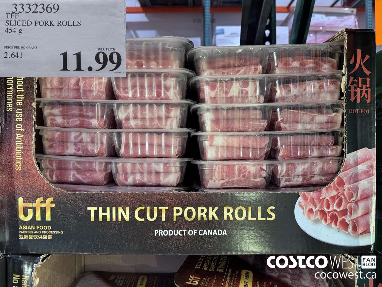 3332369 TFF SLICED PORK ROLLS 454G $11.99