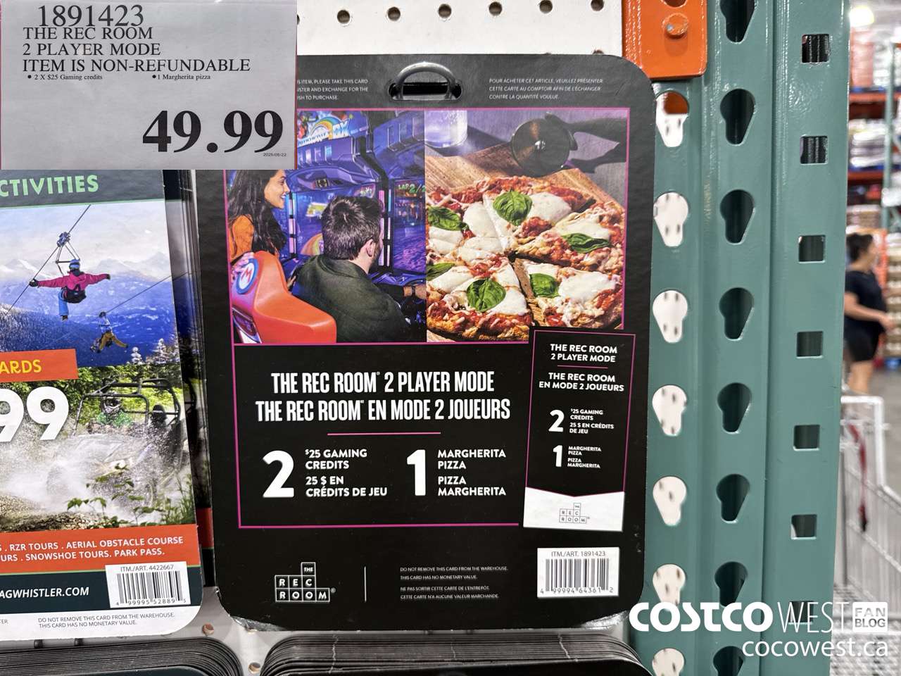 1891423 THE REC ROOM 2 PLAYER MODE ITEM IS NON-REFUNDABLE $49.99