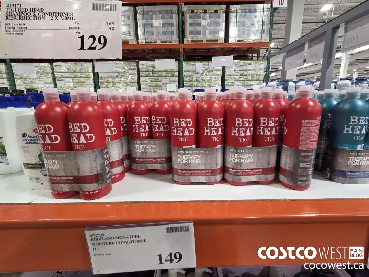 419171 TIGI BED HEAD SHAMPOO & CONDITIONER RESURRECTION 2 X 750ML ($40.00 INSTANT SAVINGS EXPIRES ON 2025-06-01) $129.00