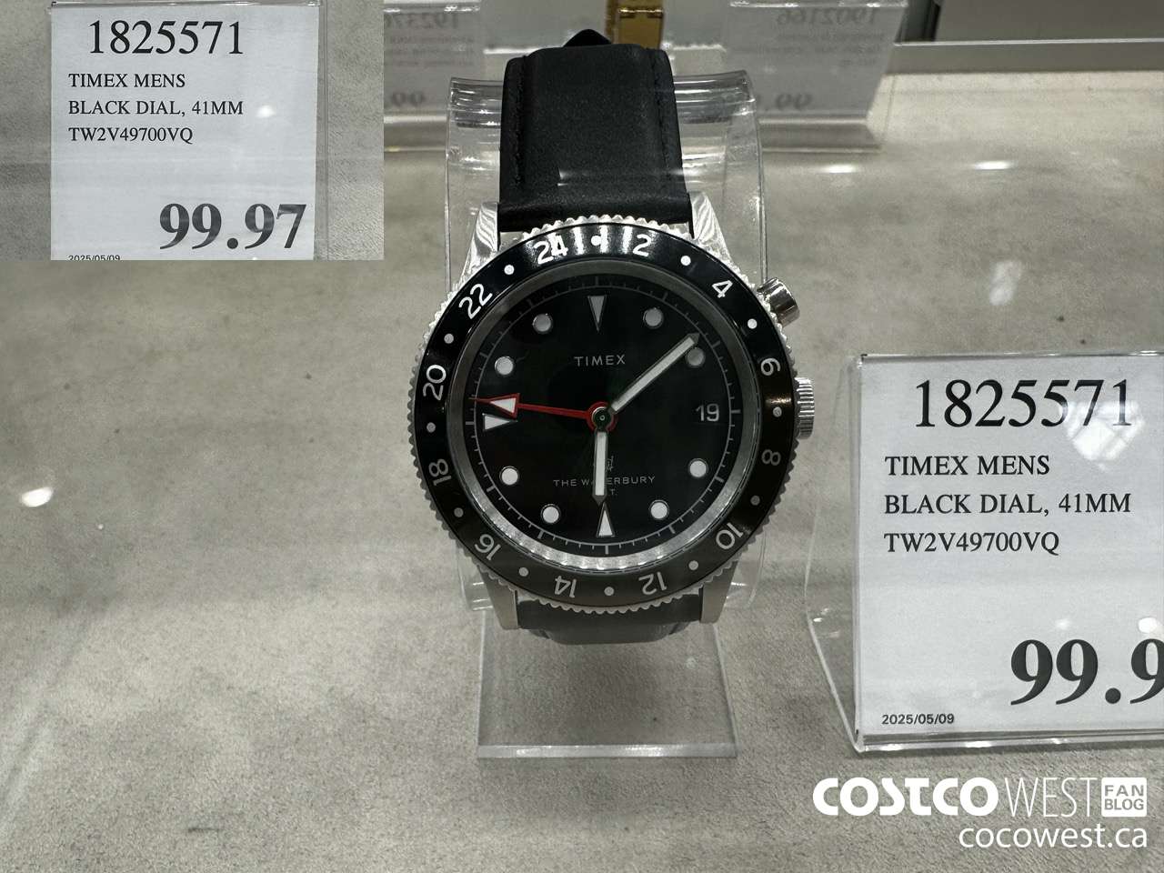 1825571 TIMEX MENS BLACK DIAL 41MM TW2V49700VQ $99.97