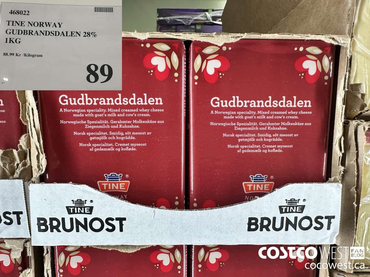 468022 TINE NORWAY GUDBRANDSDALEN 28% 1KG $89.00